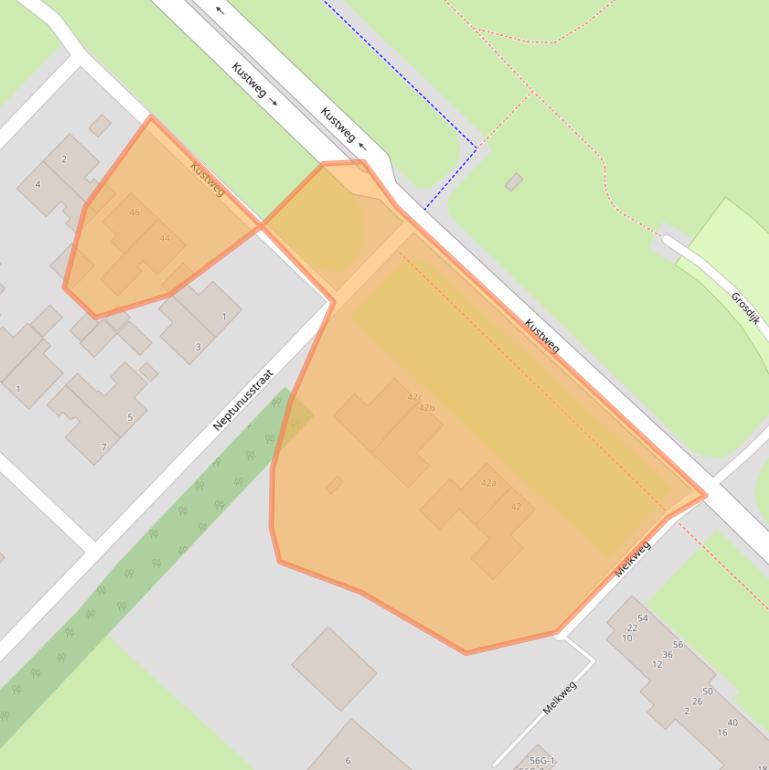 Kaart van postcodegebied 9933BG.