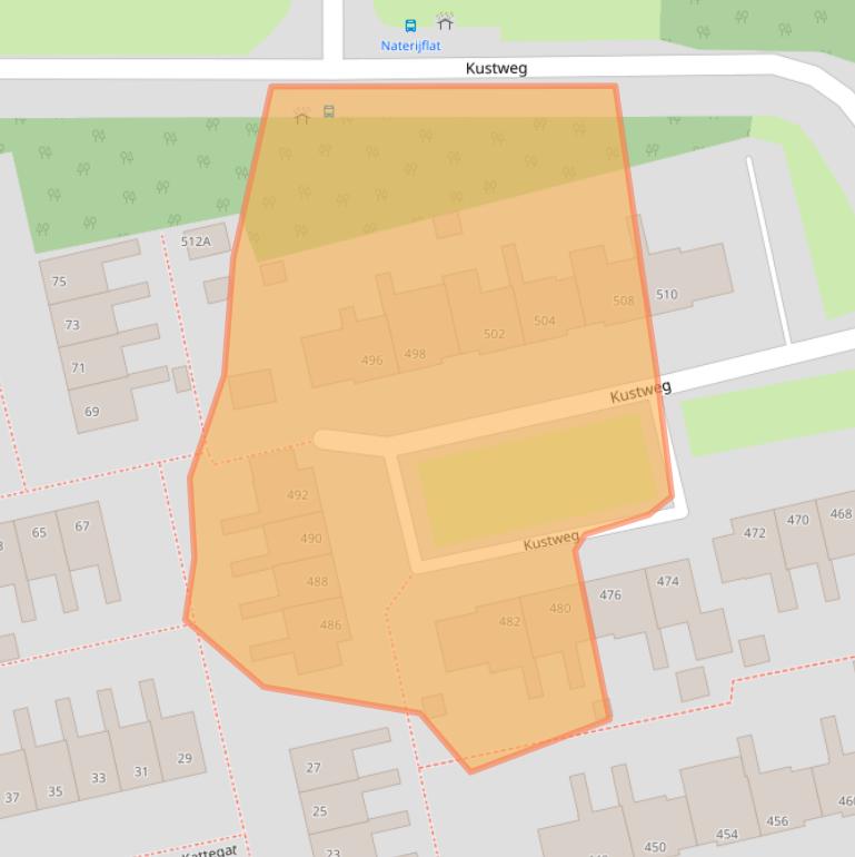 Kaart van postcodegebied 9933BX.