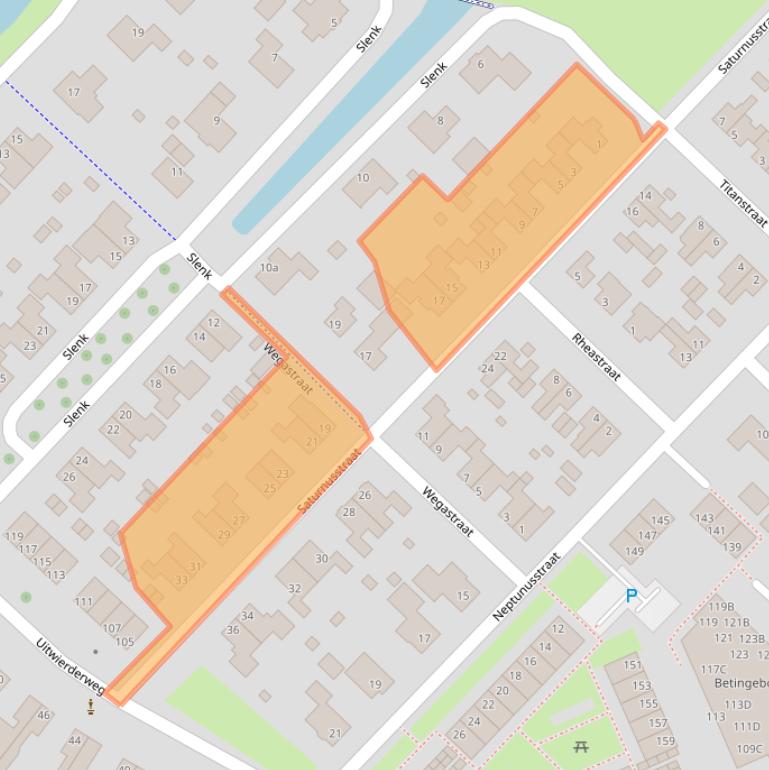 Kaart van postcodegebied 9933CH.