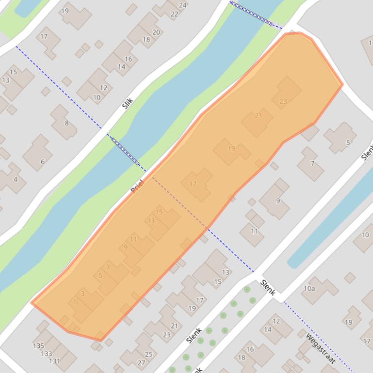 Kaart van postcodegebied 9933DD.