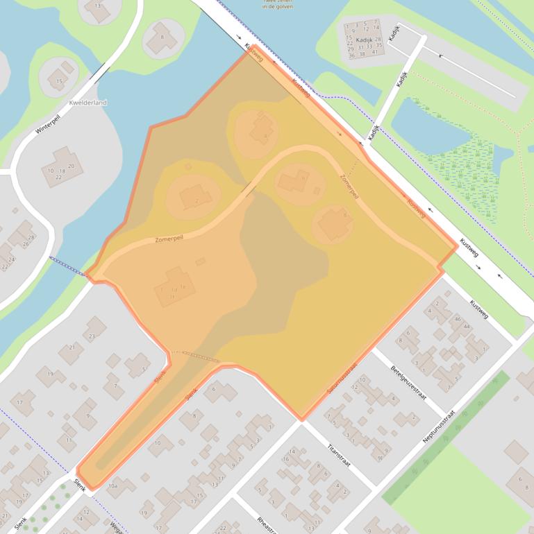 Kaart van postcodegebied 9933DH.