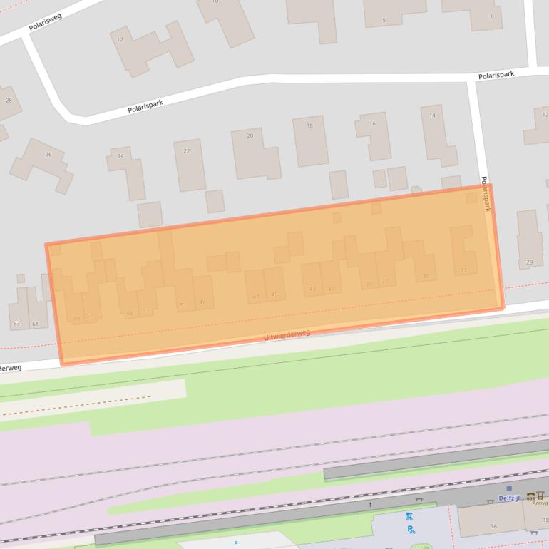 Kaart van postcodegebied 9933GJ.