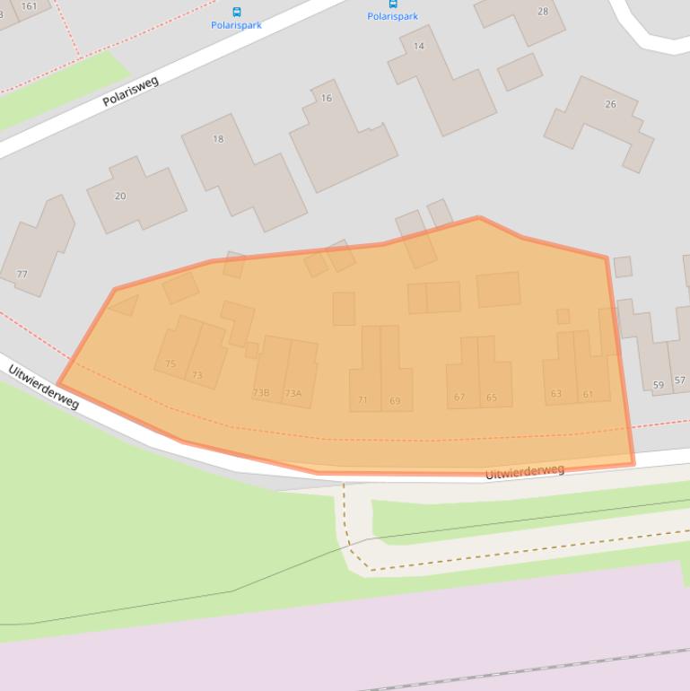 Kaart van postcodegebied 9933GK.