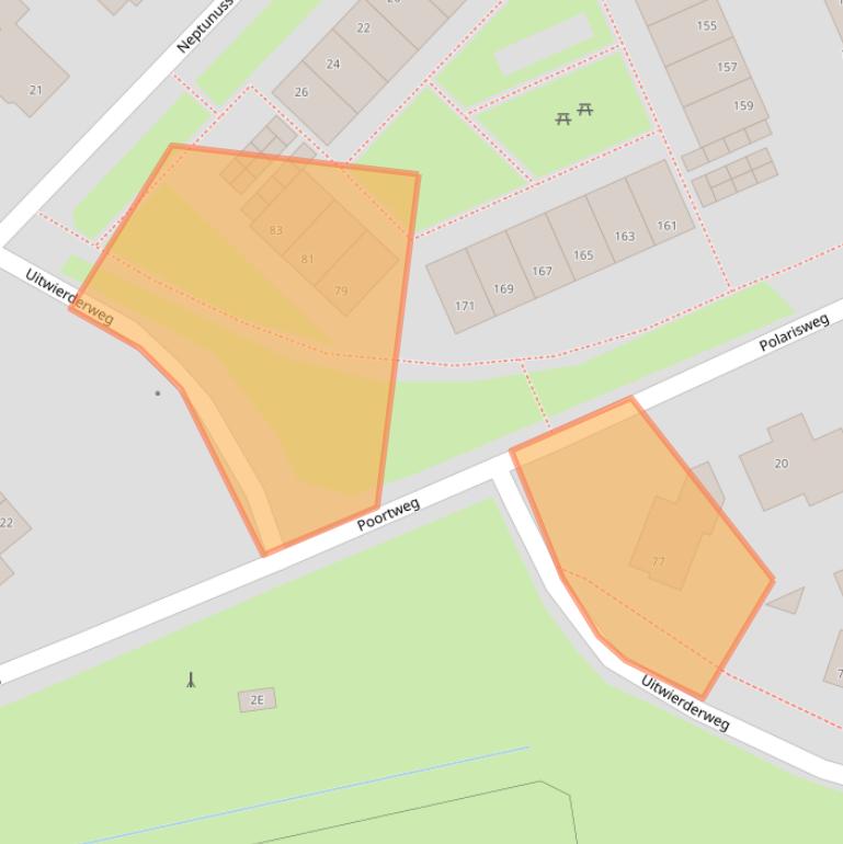 Kaart van postcodegebied 9933GL.