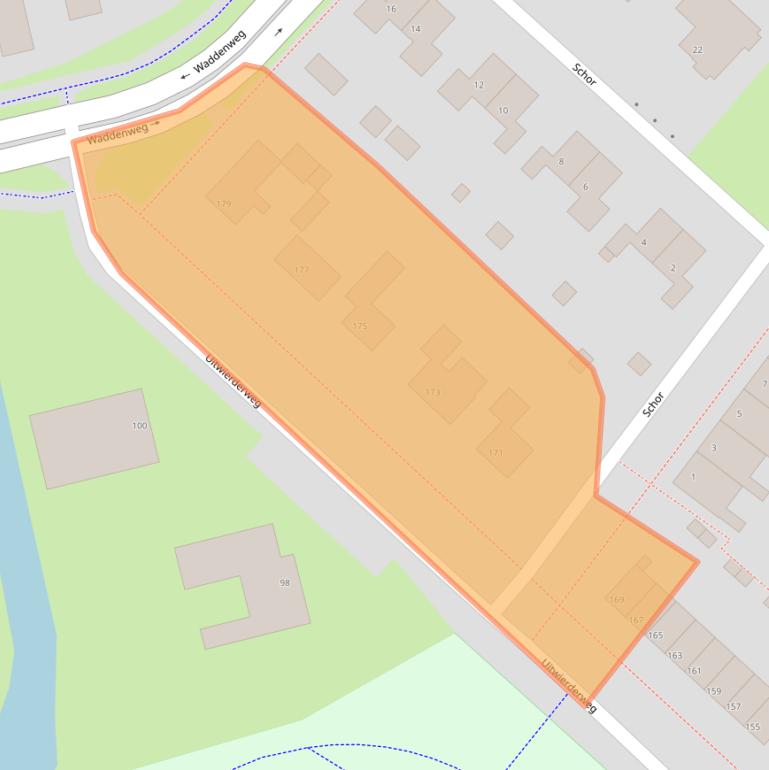 Kaart van postcodegebied 9933GR.