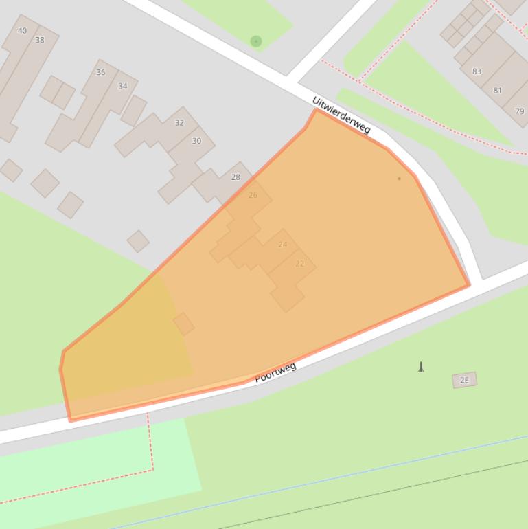 Kaart van postcodegebied 9933GS.