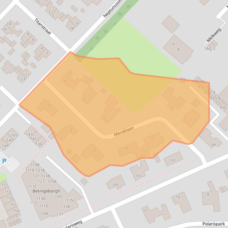 Kaart van postcodegebied 9933HH.