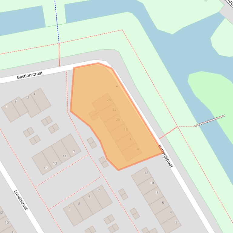 Kaart van postcodegebied 9933HX.