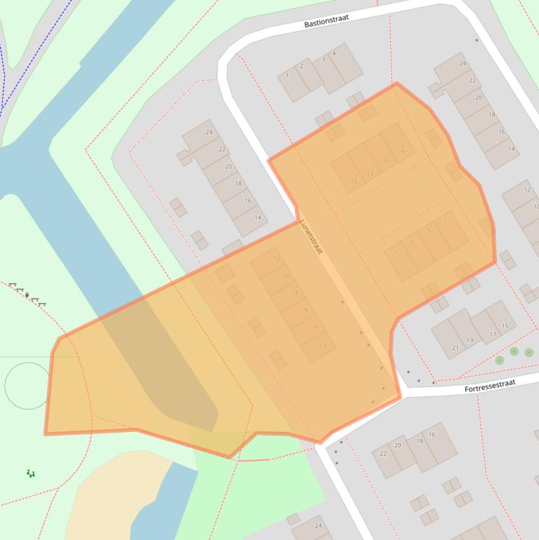 Kaart van postcodegebied 9933JB.