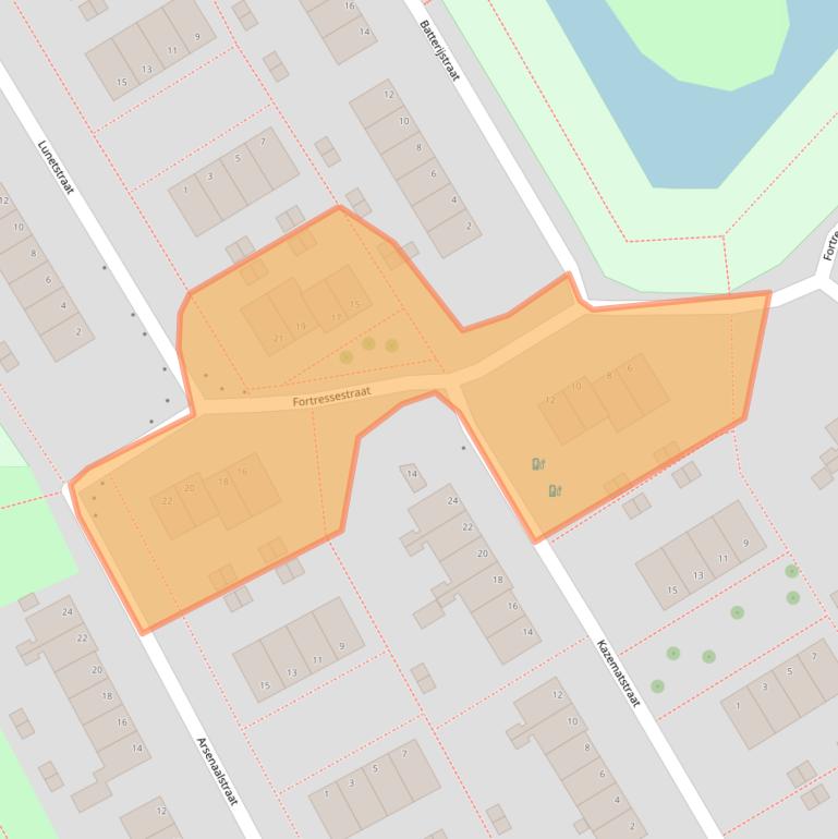 Kaart van postcodegebied 9933JG.