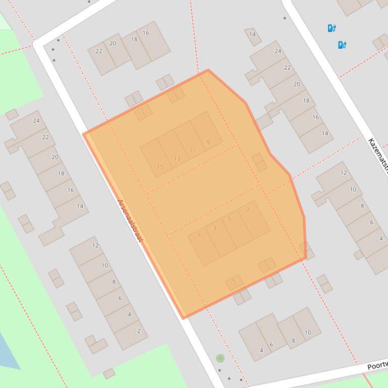 Kaart van postcodegebied 9933JH.