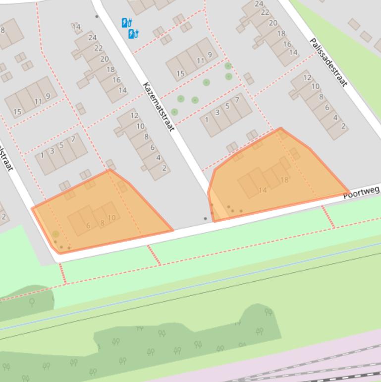 Kaart van postcodegebied 9933JS.