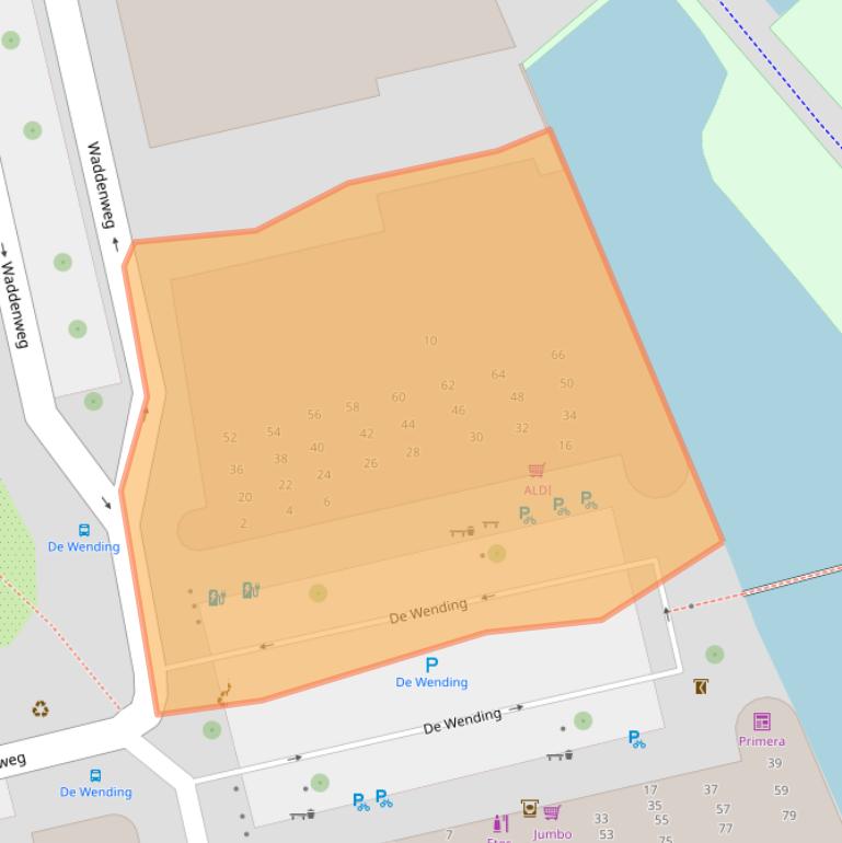 Kaart van postcodegebied 9933KN.