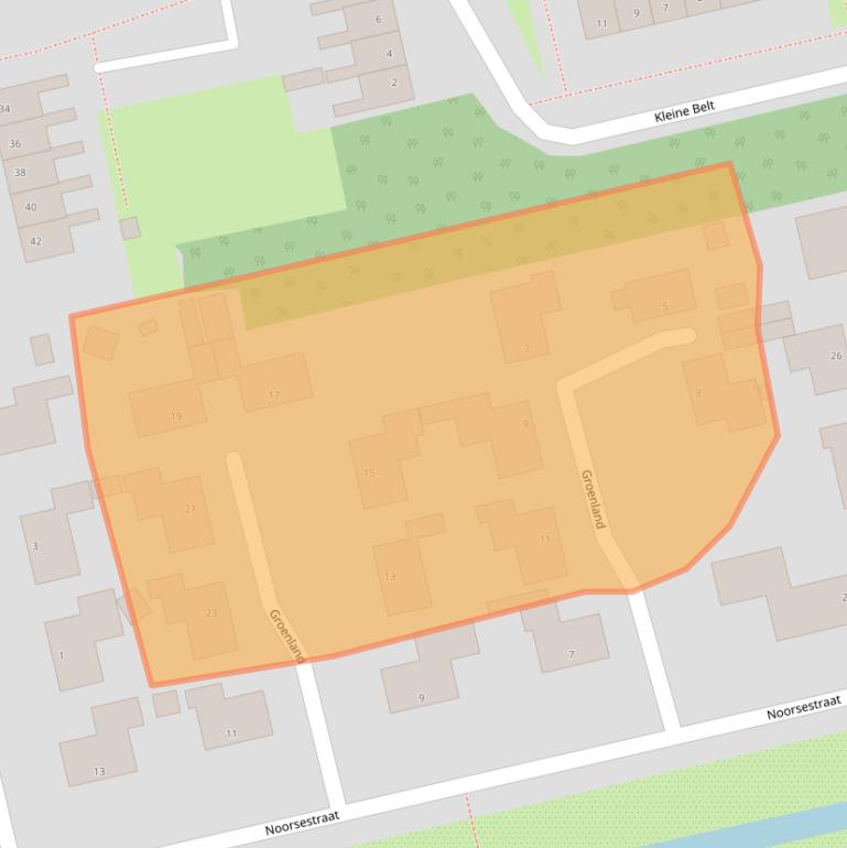 Kaart van postcodegebied 9933PA.