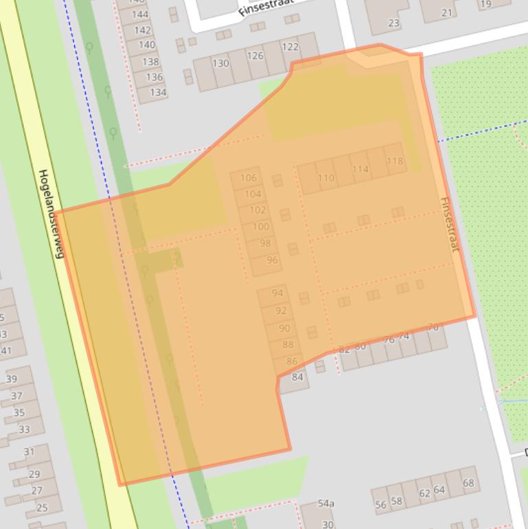 Kaart van postcodegebied 9933PJ.