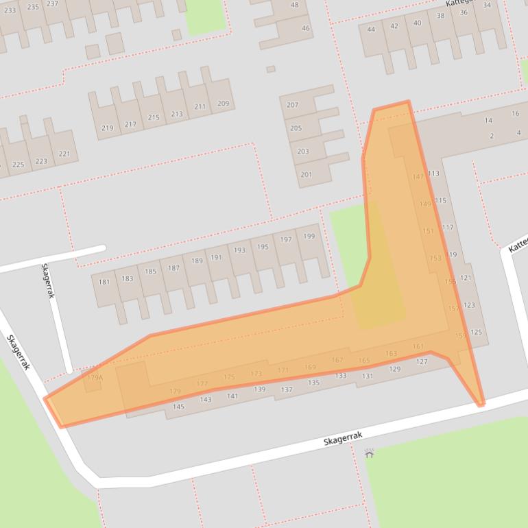 Kaart van postcodegebied 9933SJ.