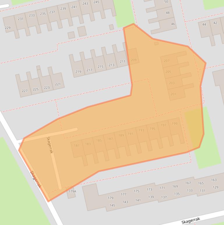 Kaart van postcodegebied 9933SK.