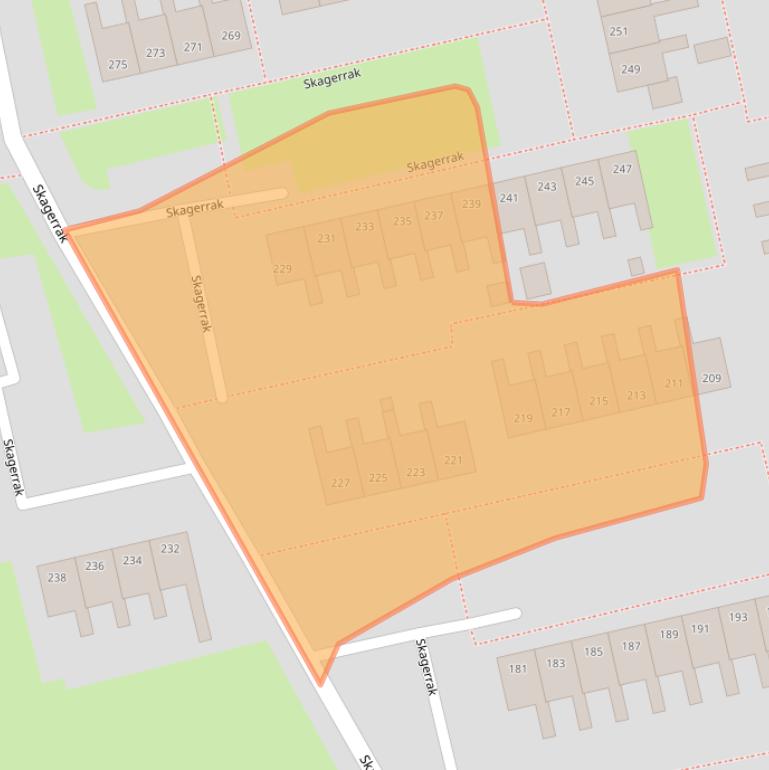 Kaart van postcodegebied 9933SL.