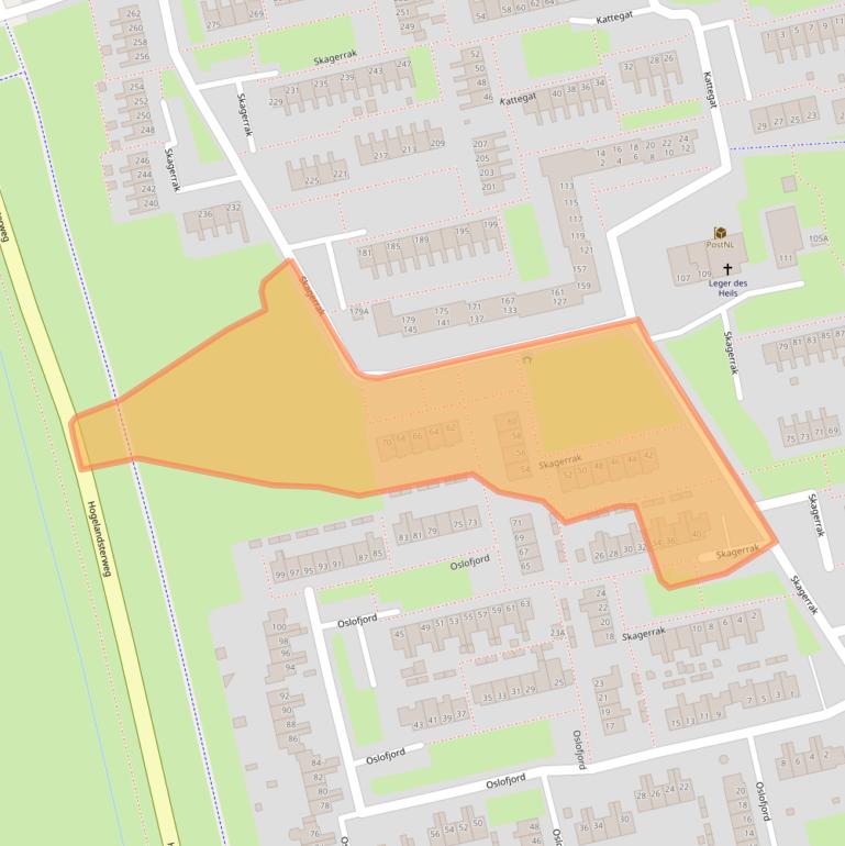Kaart van postcodegebied 9933SP.