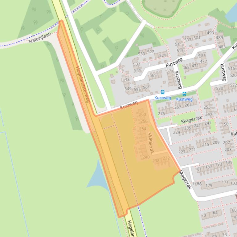 Kaart van postcodegebied 9933SZ.