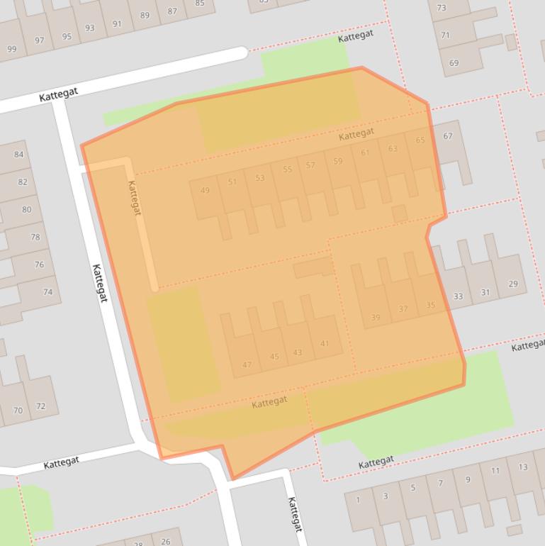Kaart van postcodegebied 9933TM.
