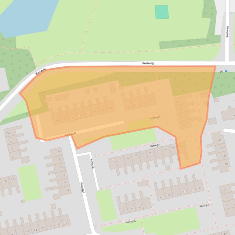 Kaart van postcodegebied 9933TN.