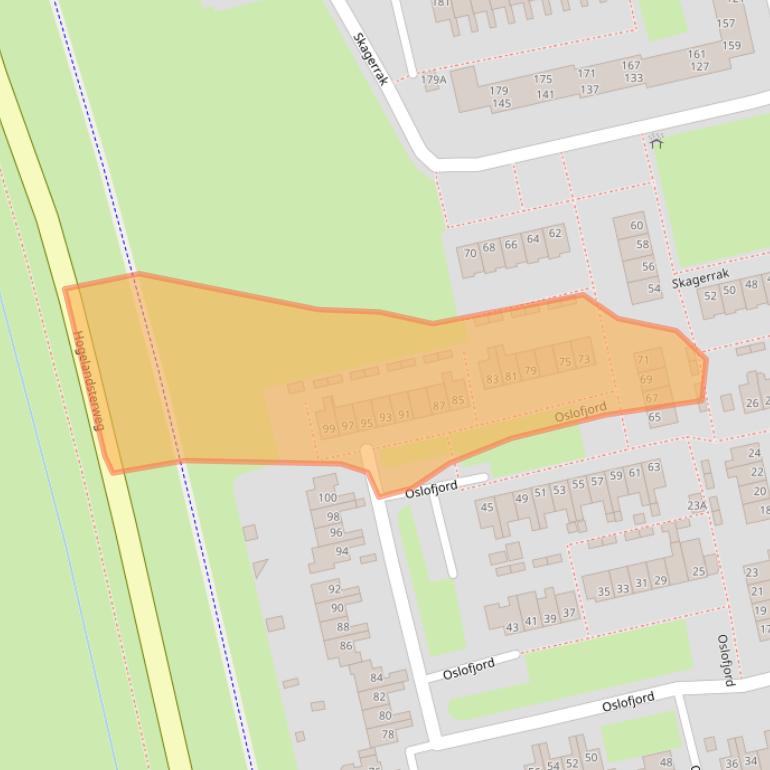 Kaart van postcodegebied 9933VC.