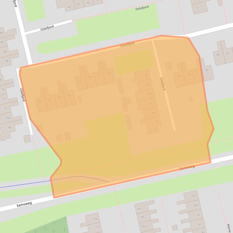 Kaart van postcodegebied 9933VE.