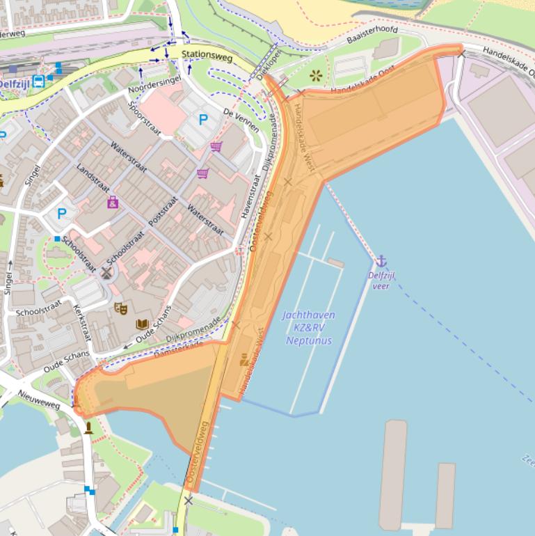 Kaart van postcodegebied 9934AA.