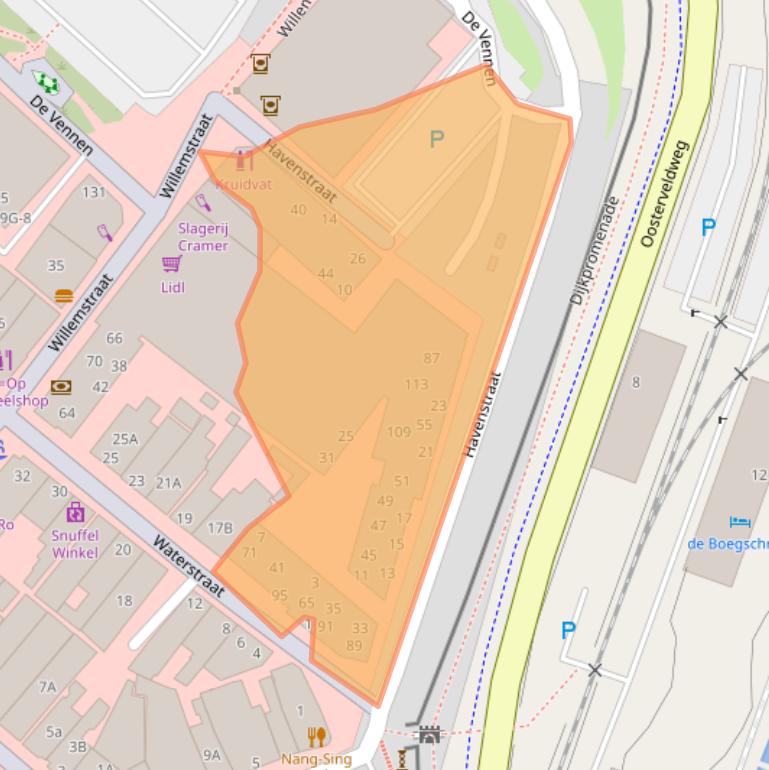 Kaart van postcodegebied 9934AB.