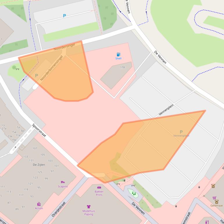 Kaart van postcodegebied 9934AC.