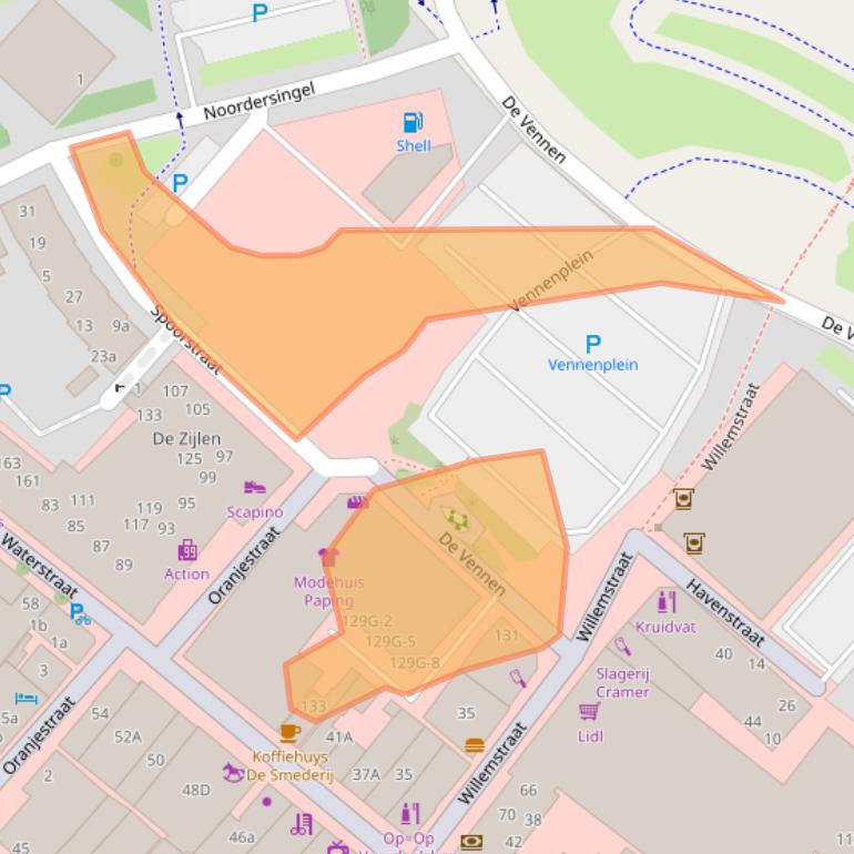 Kaart van postcodegebied 9934AD.