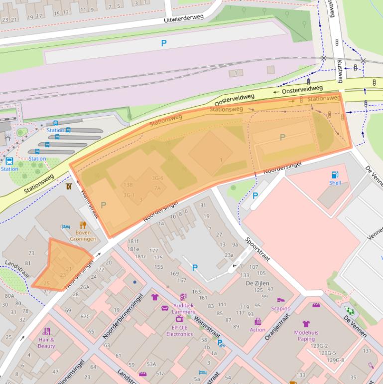 Kaart van postcodegebied 9934AK.