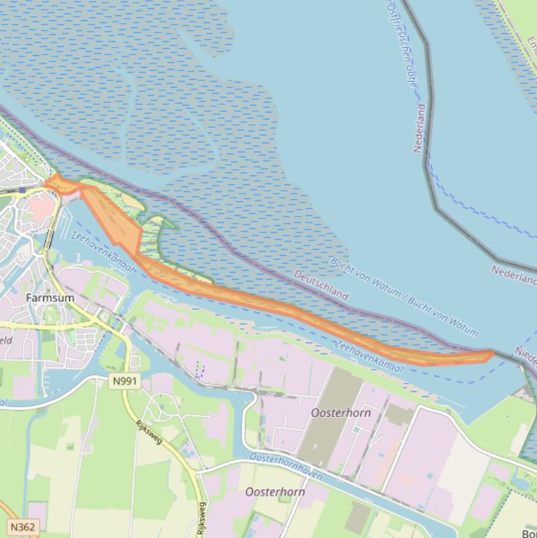 Kaart van postcodegebied 9934AR.