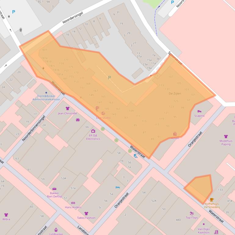 Kaart van postcodegebied 9934AT.