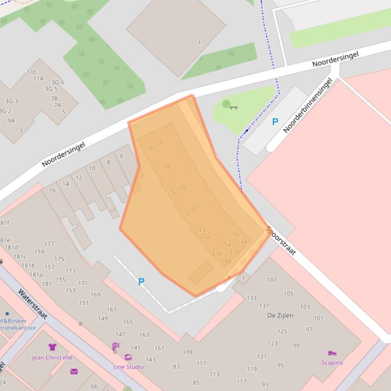 Kaart van postcodegebied 9934AZ.