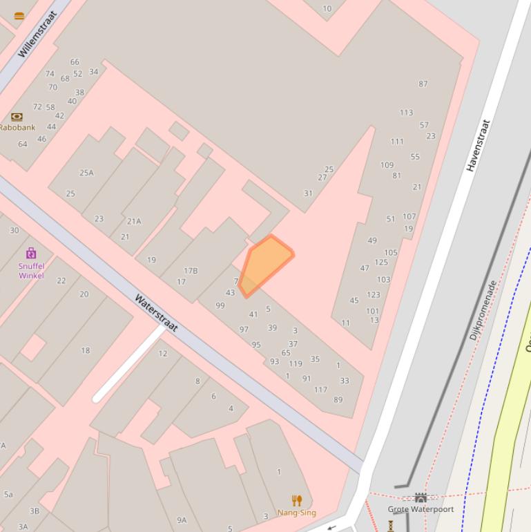 Kaart van postcodegebied 9934BD.