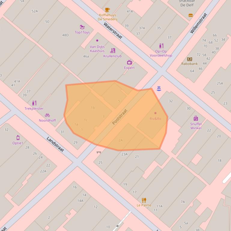 Kaart van postcodegebied 9934BE.