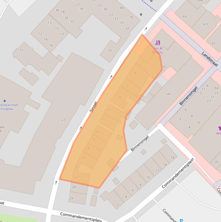 Kaart van postcodegebied 9934BV.