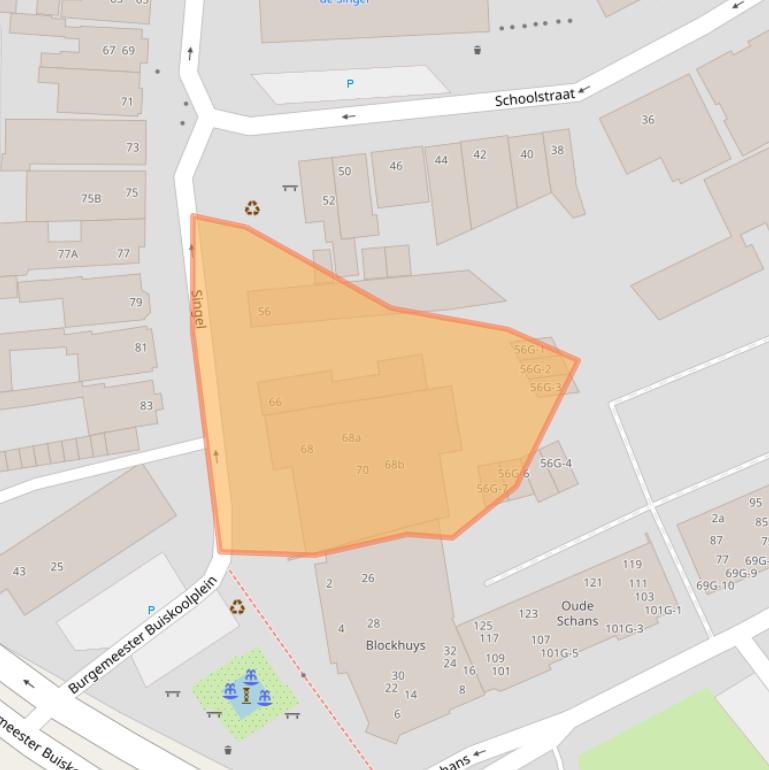 Kaart van postcodegebied 9934BX.