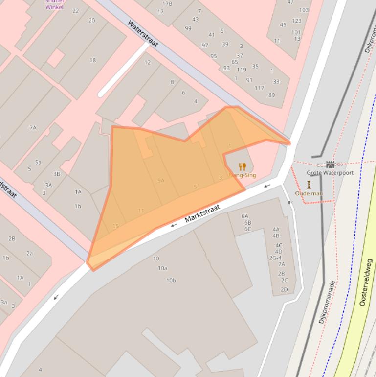 Kaart van postcodegebied 9934CH.