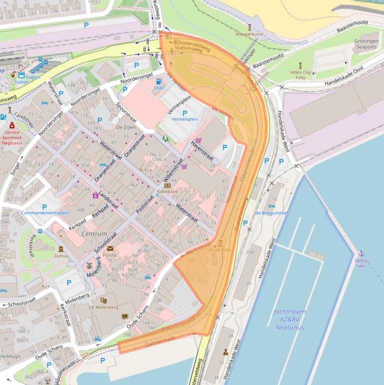 Kaart van postcodegebied 9934CK.