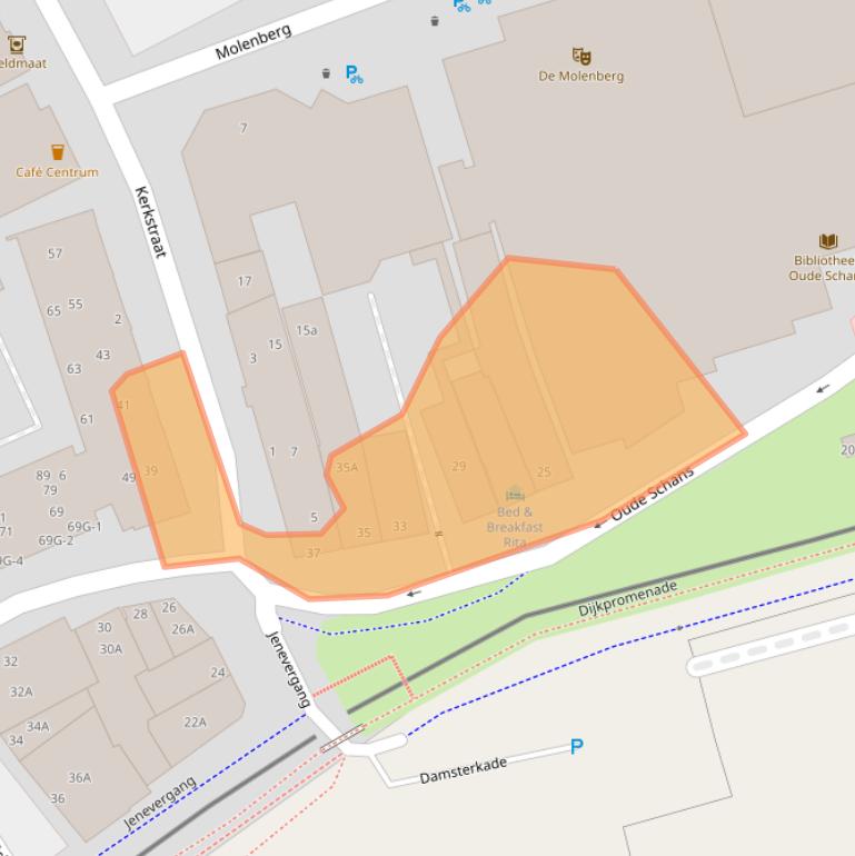 Kaart van postcodegebied 9934CN.