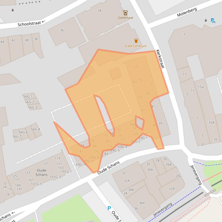 Kaart van postcodegebied 9934CP.