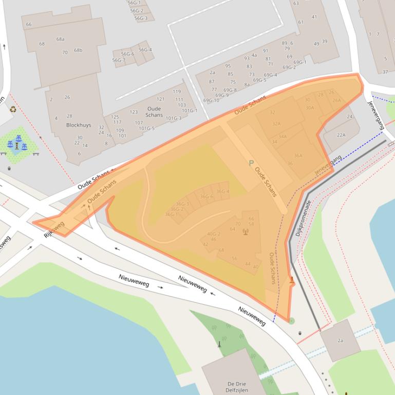 Kaart van postcodegebied 9934CS.