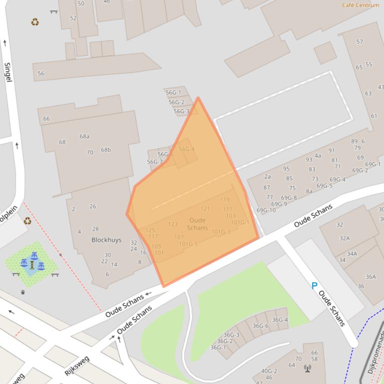 Kaart van postcodegebied 9934CW.