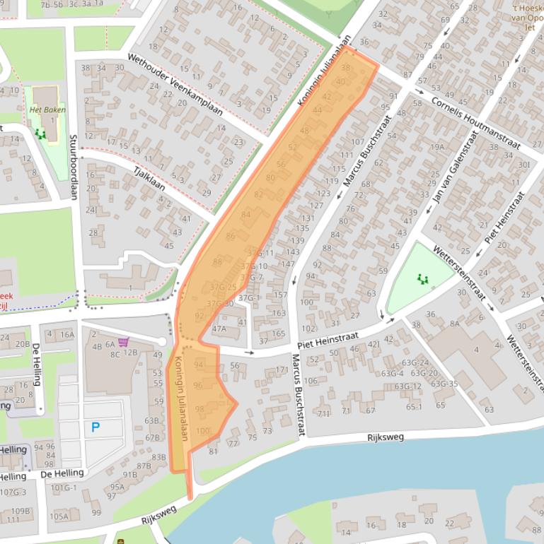 Kaart van postcodegebied 9934EG.