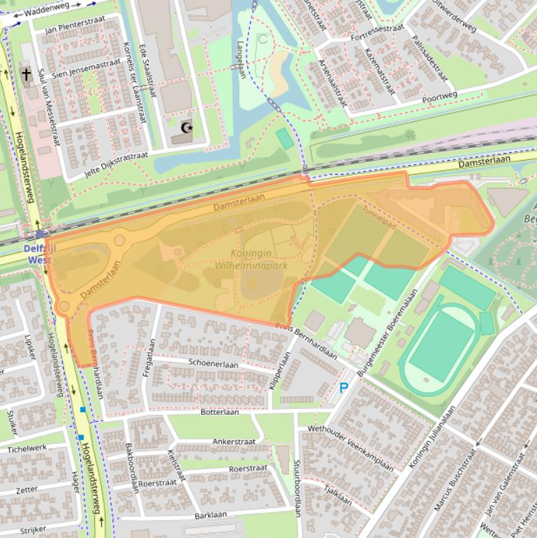 Kaart van postcodegebied 9934EH.