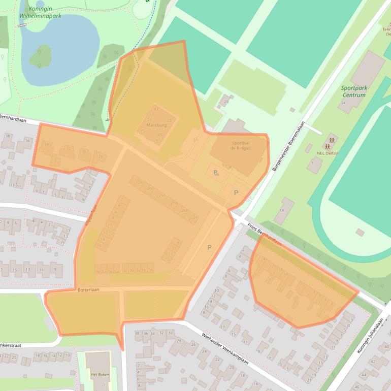Kaart van postcodegebied 9934EK.