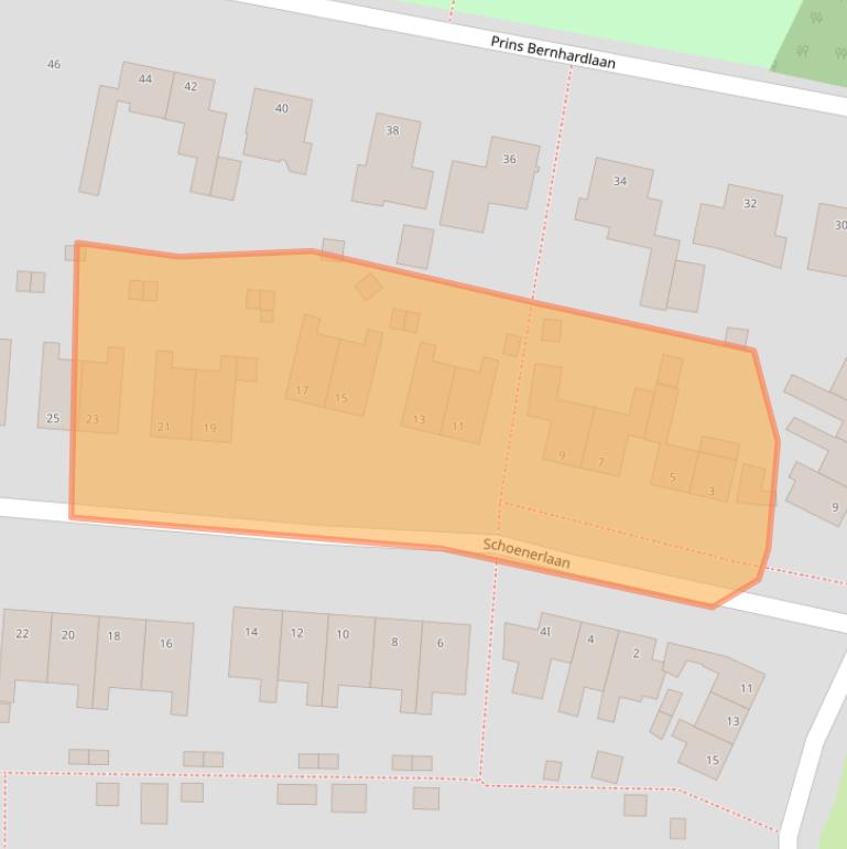 Kaart van postcodegebied 9934EP.